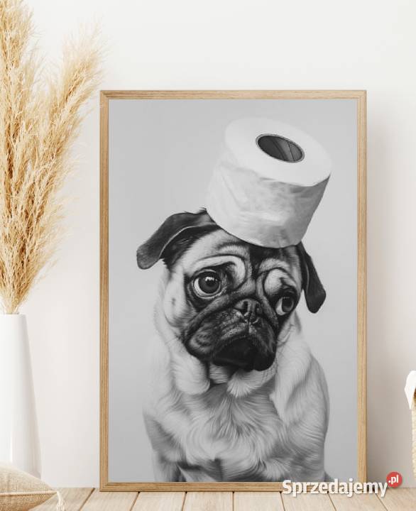 Plakat humstyczny do łazienki A4 A3 czarny Pełczyce