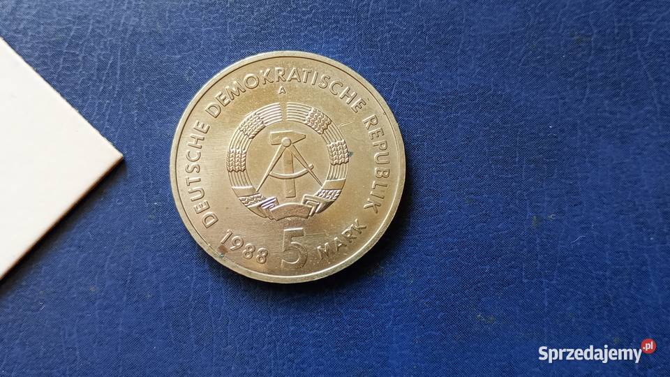 Stare monety 5 marek 1988 Kolej Niemcy Numizmatyka Lesko