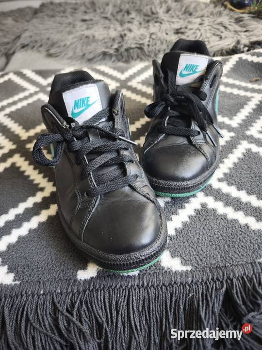 Buty sportowe sneakersy Nike czarne wiązane skóra ekologiczna Krzeszowice