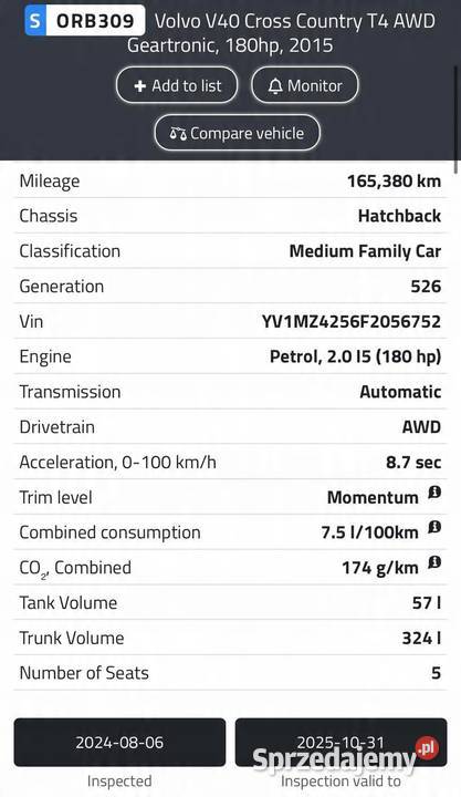 SILNIK KOMPLET Volvo V40 II 20 T TURBO B5204T8 Części samochodowe Janów sprzedam