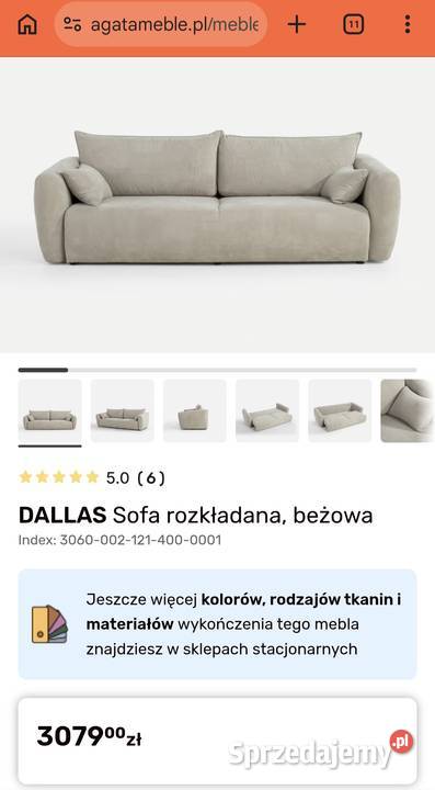 Sofa rozkładana Dallas Częstochowa