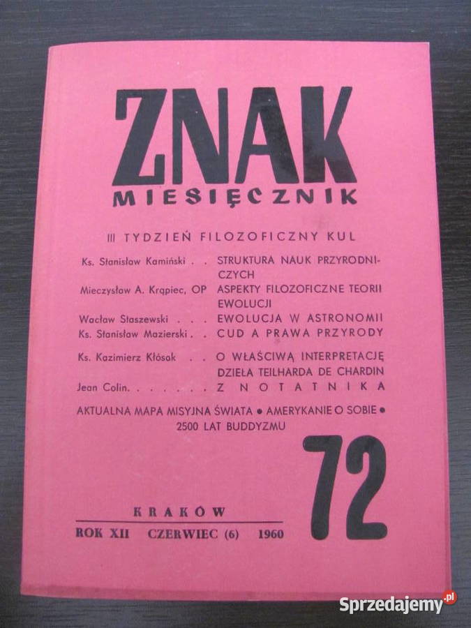 Miesięcznik Znak Pruszcz Gdański sprzedam