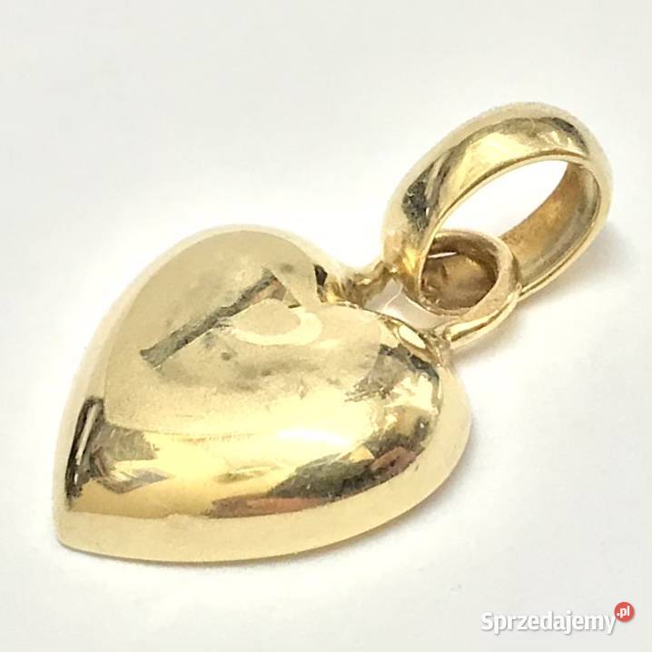 Złoty WISIOREK serduszko 585 14K litera P Wisiorki Warszawa