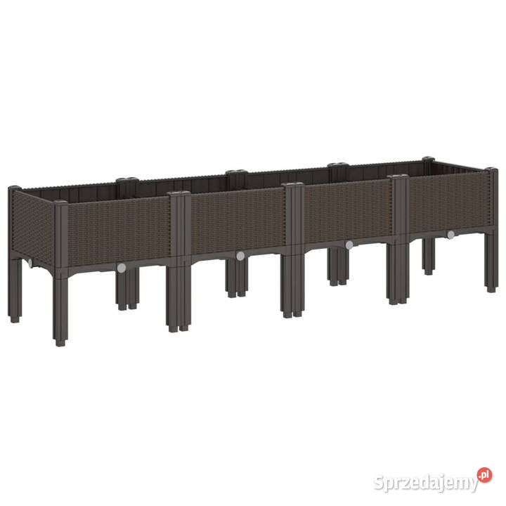 Donica ogrodowa z nóżkami brązowa 160x40x42 PP Warszawa sprzedam