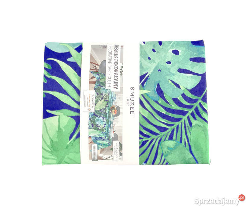 monstera obrus 110x160 zielony obrus liście boho zielony
