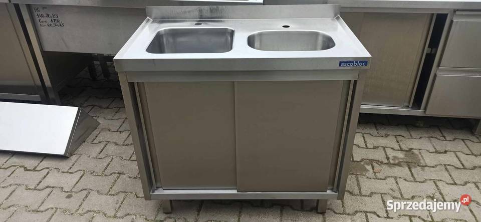 ZLEW 2 KOMOROWY Z SZAFKĄ 90x50x85 P O Ostrów Wielkopolski