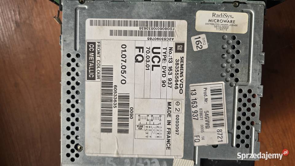 Radio Samochodowe OPEL DVD 90 NAVI śląskie