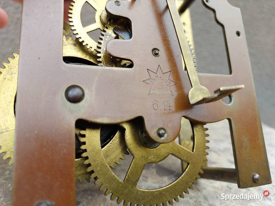 622 Mechanizm starego zegara ściennego Junghans Antyki pomorskie Tczew