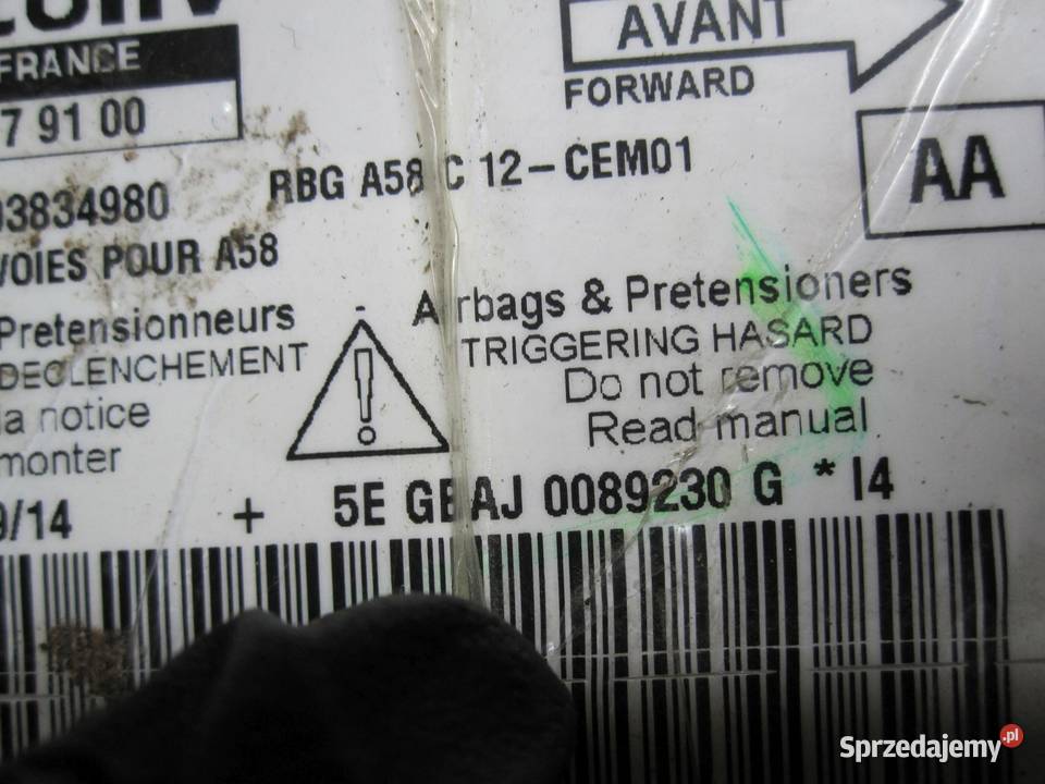 CITROEN C3 PICASSO LIFT 14r moduł sensor AIRBAG osobowe świętokrzyskie