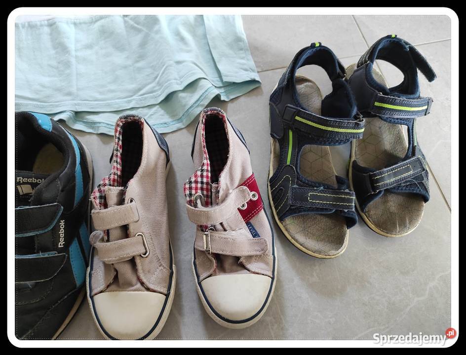 Zestaw paka ubrań chłopięcych rozmiar 134 buty