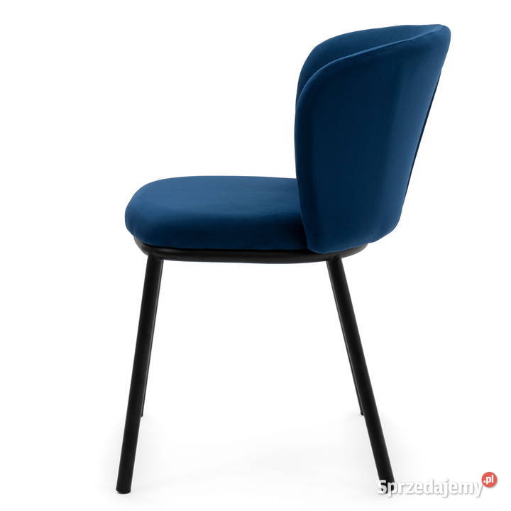Granatowe Krzesło Tapicerowane Bari Wysyłka 24H wielkopolskie Tarchały Małe