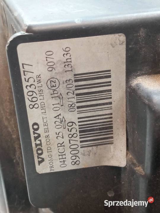 LAMPA PRZÓD LEWA EU Volvo S60 I 20002009