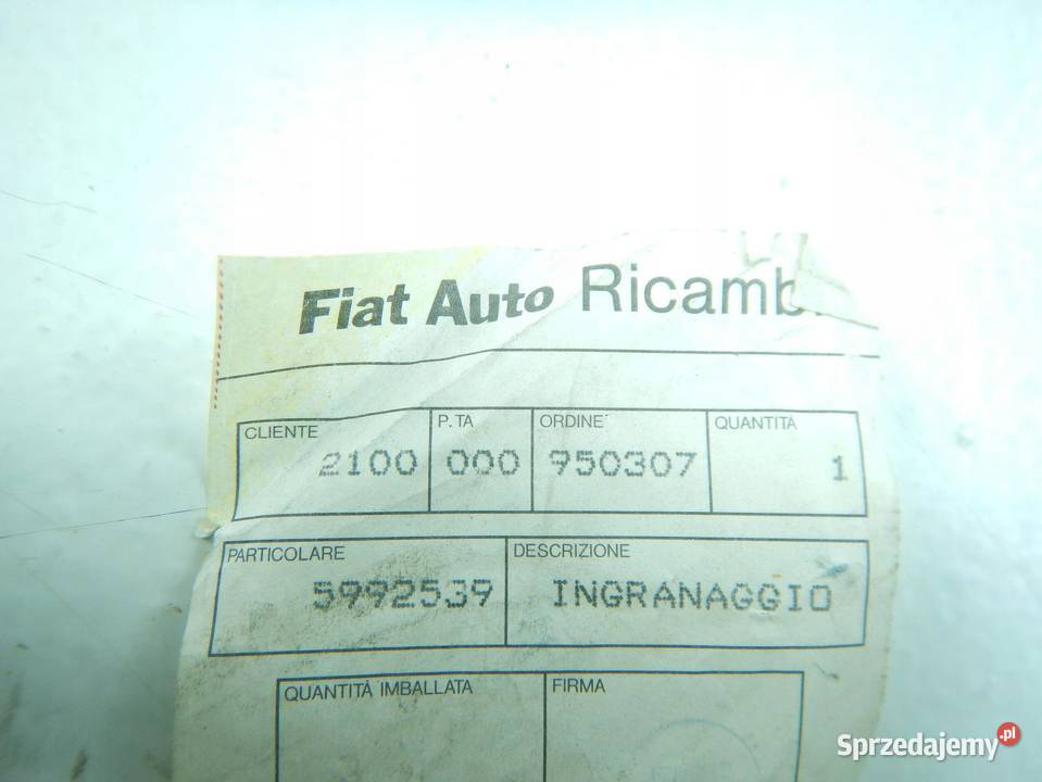 KOŁO ZĘBATE 5 BIEGU FIAT PANDA 8591 ORYGINAŁ ASO Motoryzacja sprzedam