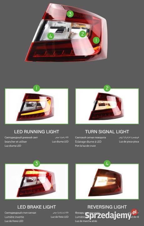 WYPRZEDAŻ NOWE lampy tylne lampa tył Skoda osobowe Bełchatów sprzedam