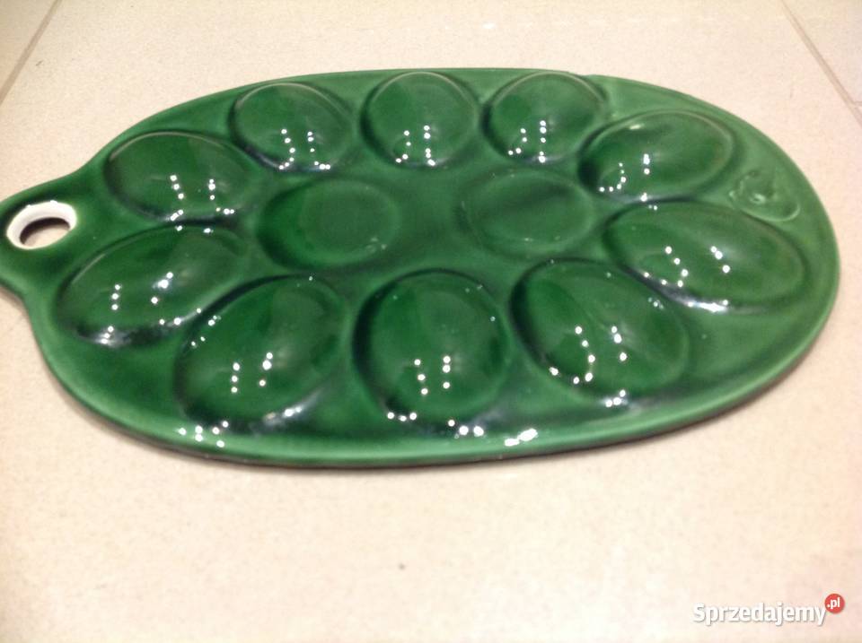 Patera Ceramiczna na Jajka Zielona zielony Nowa Sól