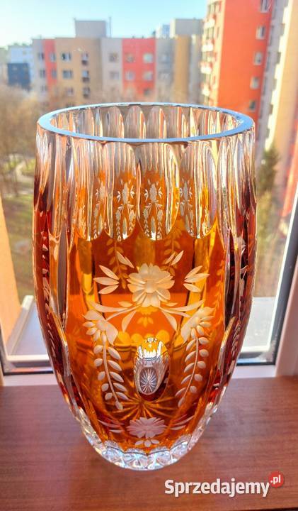 Wielki wazon kryształowy PRL dolnośląskie Wrocław