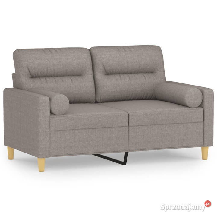 2osobowa sofa z poduszkami taupe 120 tkanina mazowieckie Warszawa