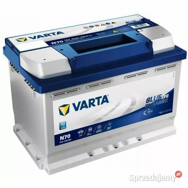 Akumulator 70Ah 760A Varta Blue EFB N70 DARMOWY osobowe śląskie Tychy