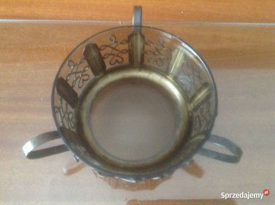 Stara cukiernica z metaloplastyki ze szklanym