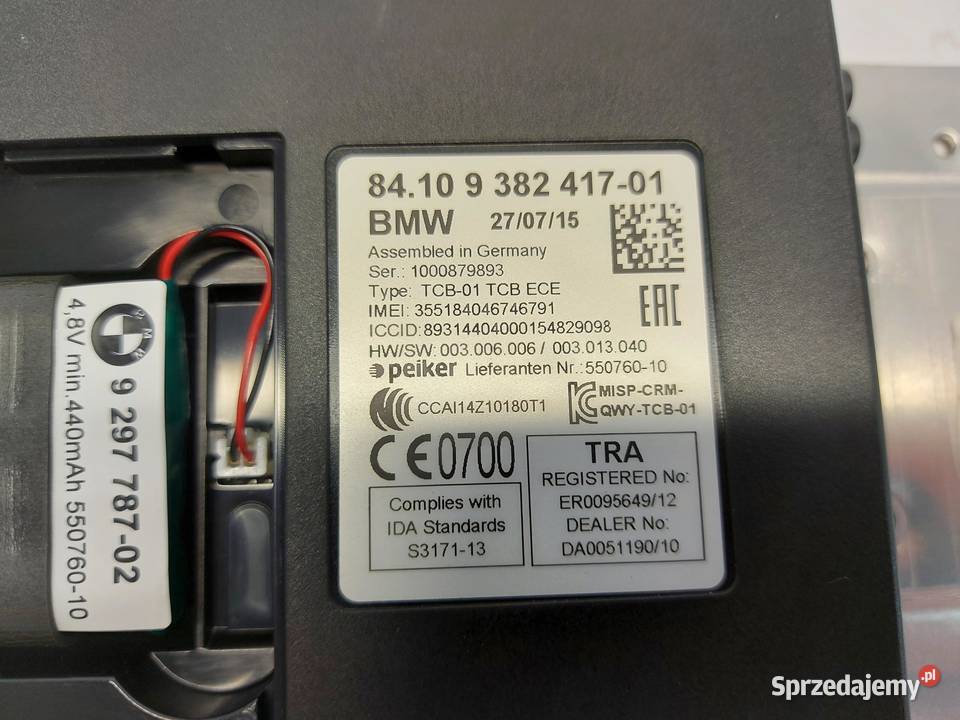 BMW i3 i01 REX Moduł sterownik Telematic 9382417 sprzedam