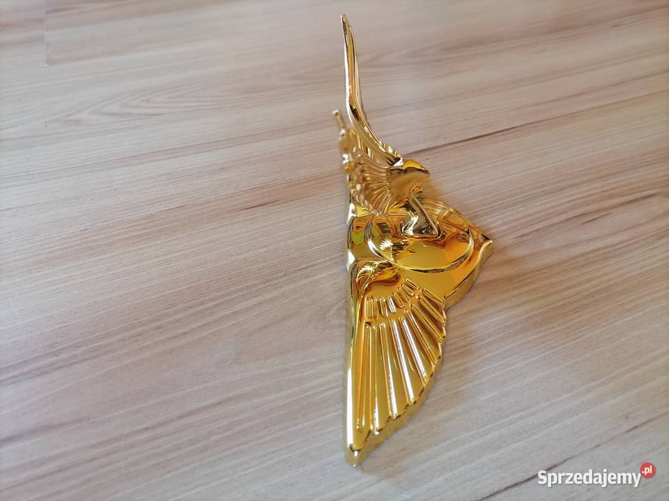Metalowy chromowany Emblemat naklejka ptaka na