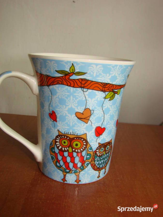 Sowy ceramiczny kubek Pruszcz Gdański