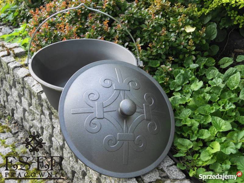 Kociołek węgierski żeliwny 105l z pokrywką ESER śląskie Częstochowa