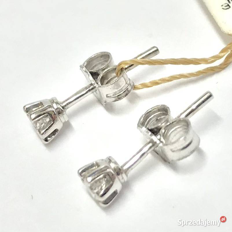 Złote KOLCZYKI 14K YES Stella BRYLANTY 016ct CUD złote Warszawa