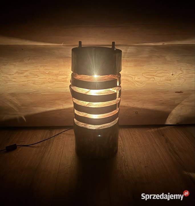 Lampa stojąca podłogowa z bala bali Loftowa mazowieckie Mszczonów