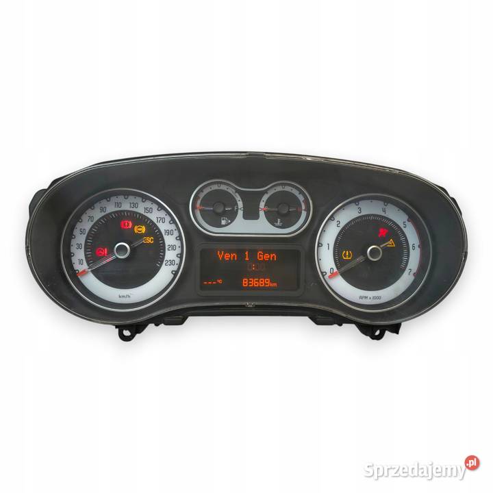 LICZNIK ZEGARY 52056256 Fiat 500L 09 TWINAIR 14 Wyposażenie wnętrza Chełm sprzedam