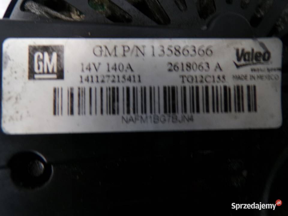 OPEL CORSA E MERIVA II B 16 CDTI ALTERNATOR