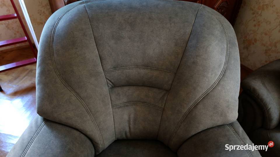 Piękny komplet wypoczynkowy Bologna sofa 3 os i tkanina Ziębice