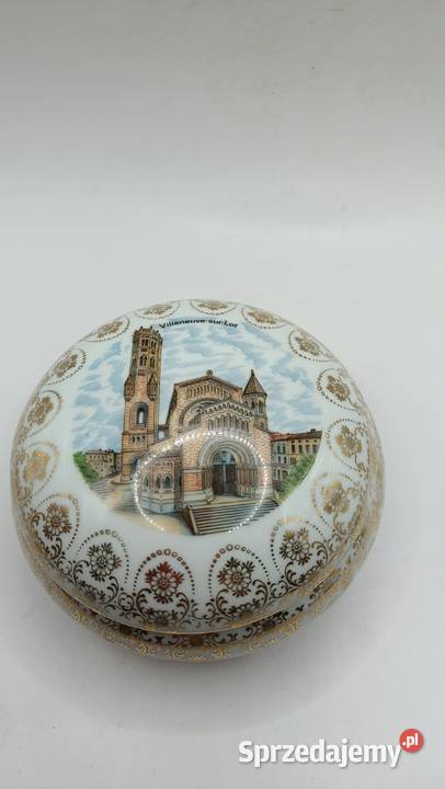 Porcelanowy pojemnik puzderko Francja