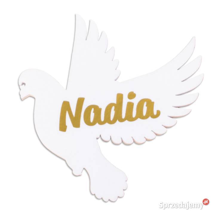 Gołąbki z imionami Pierwsza Komunia ozdoby