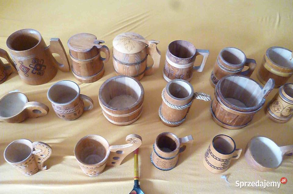 KOMPLET KUFLI DREWNIANYCH GÓRALSKIE ZDOBIONE Kraków