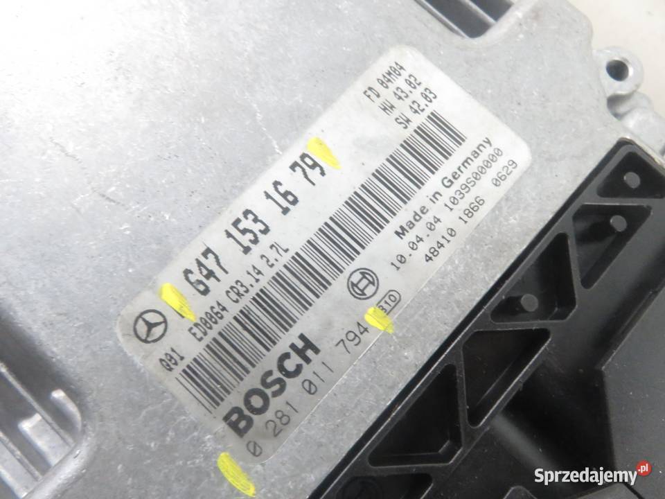 STEROWNIK MERCEDES KLASA E S211 E 270 T CDI osobowe