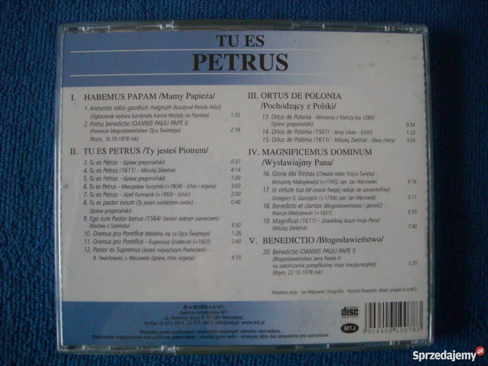 Tu Es Petrus CD Płyty i kasety Warszawa