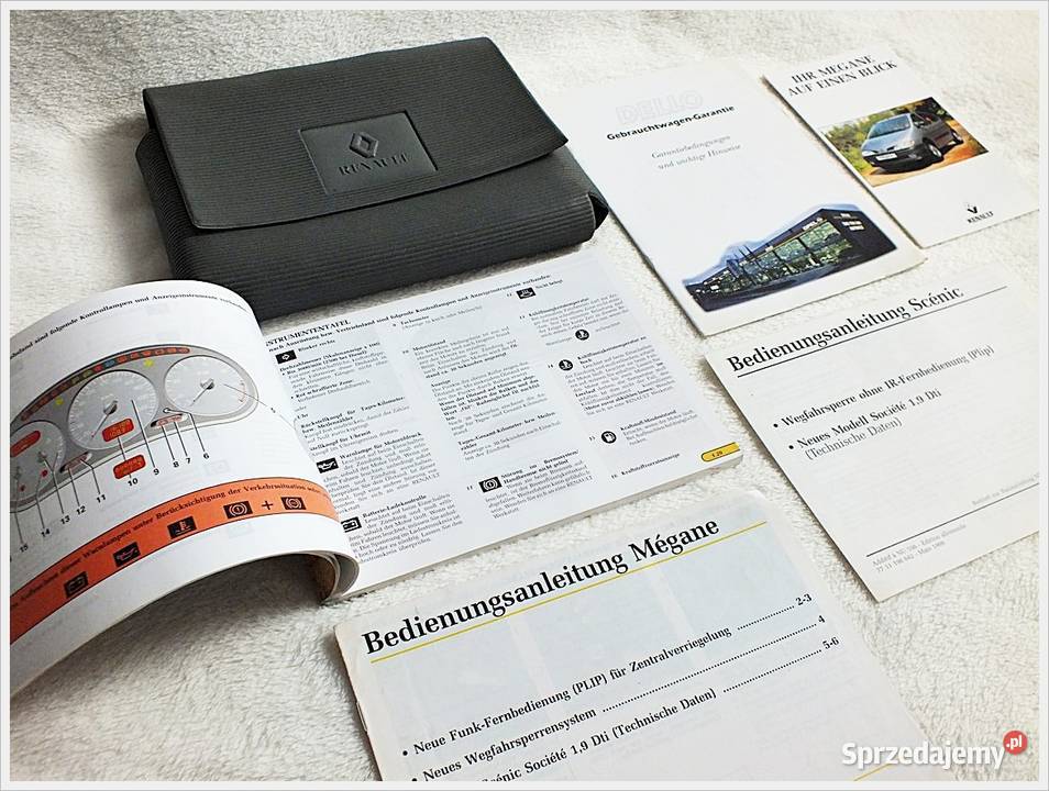 Renault MeganeScenic Futerał Dokumenty motoryzacja, transport