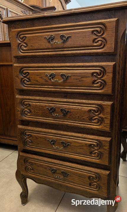 Dębowa szyfonierakomoda ludwikowskasklep Dąbrowa
