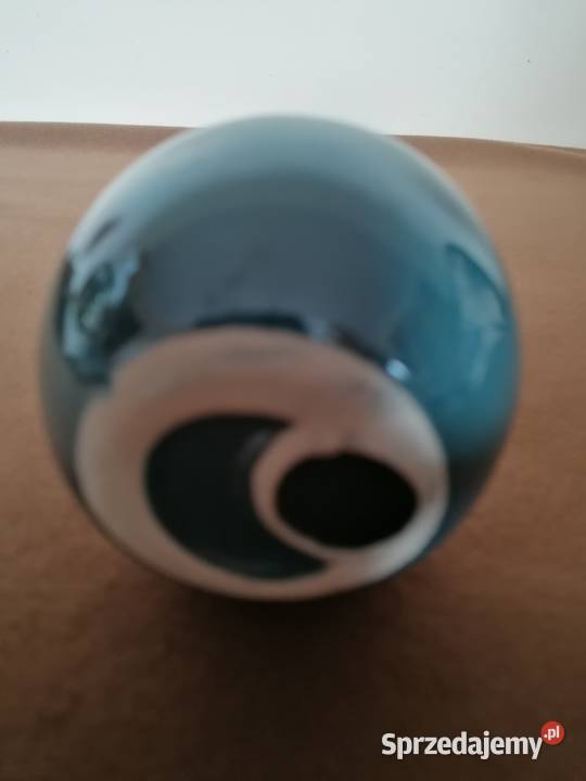 Jabłko porcelanowe granatowe dekoracyjneFigurka łódzkie Łódź