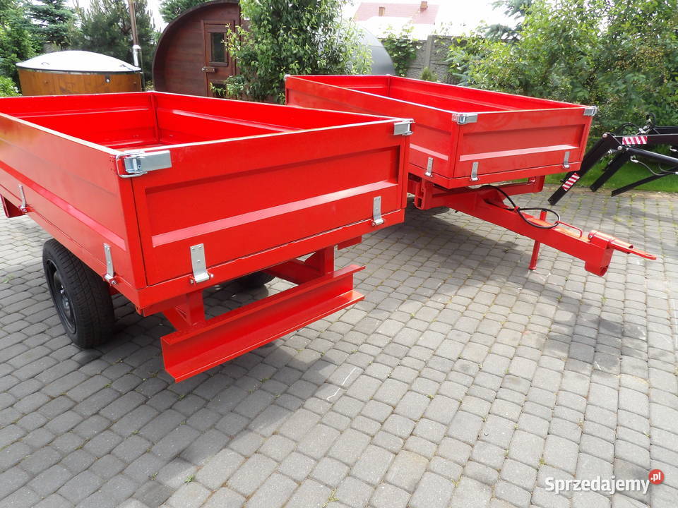 Przyczepa do mini traktorka z wywrotem 250 x 120 Przyczepy rolnicze Przyczepy rolnicze wielkopolskie Włoszakowice