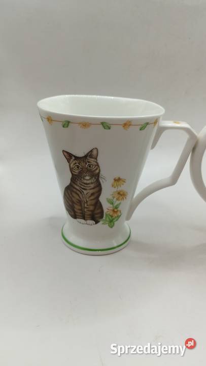 Dwa kubki z serii St Michael koty porcelana Zamość