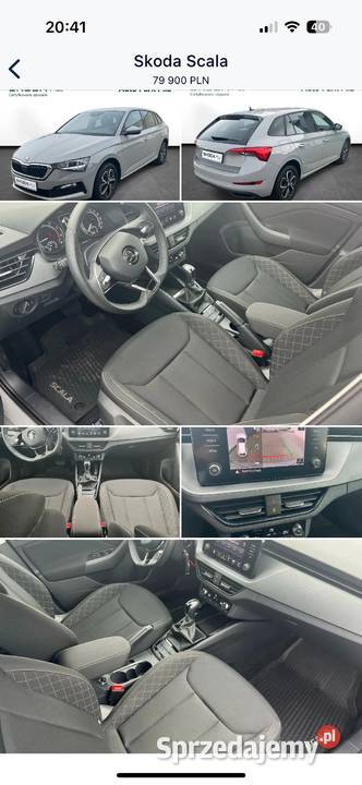 Skoda Scala 10 DSG 2022 Tsi automat grzane benzyna Huta Szklana