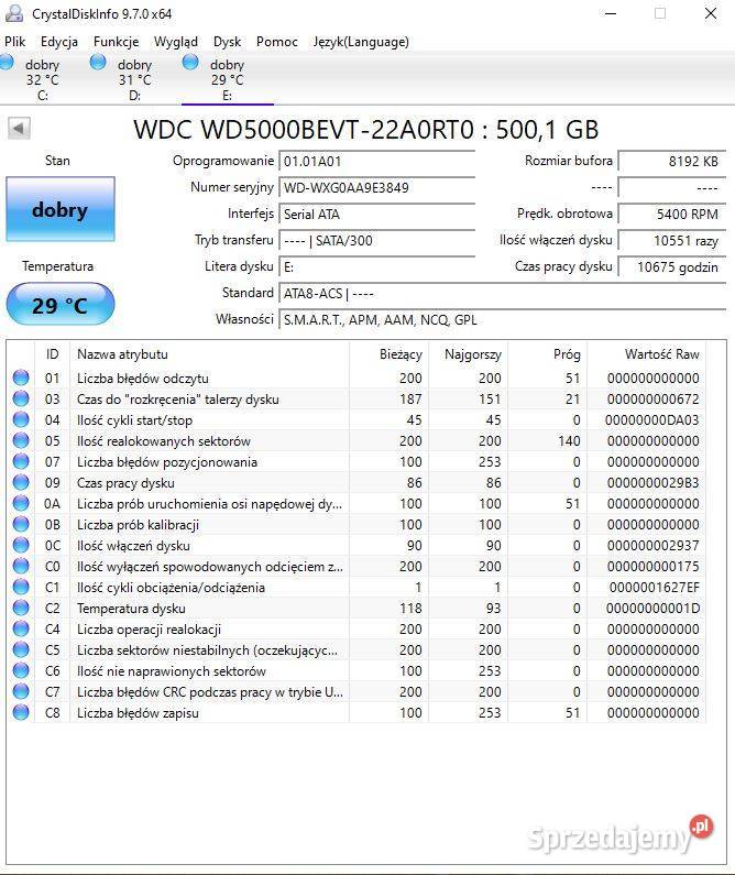 Dysk Western Digital 500 Giga 25 cala Legionowo