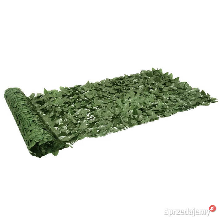 Parawan balkonowy ciemnozielone liście 500x100 Warszawa