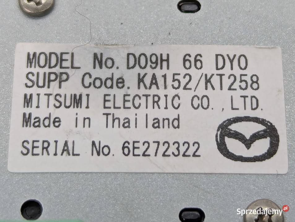 MODUŁ ANTENY GPS MAZDA CX3 CX3 D09H66DY0 osobowe Białystok