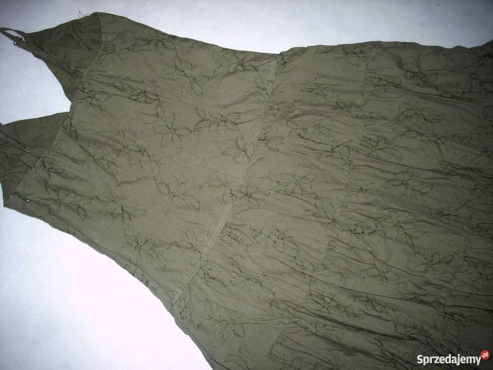 Inwear SUKIENKA hafty falbany khakiJ NOWA 36 S Spódnice i sukienki sprzedam