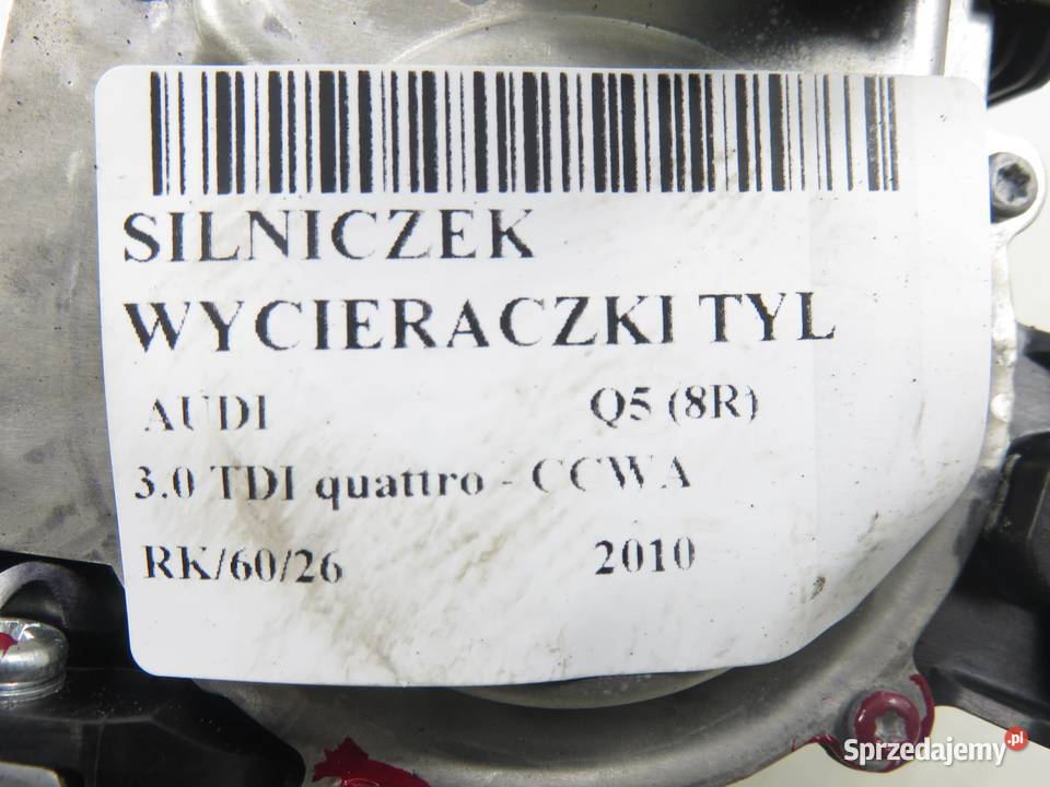 SILNICZEK WYCIERACZKI TYŁ AUDI Q5 8R 8E9955711E sprzedam