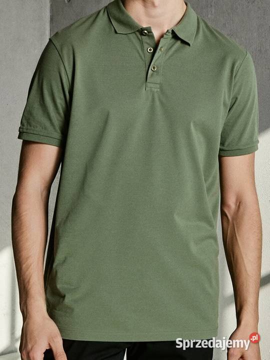 zielona koszulka męska polo Sinsay małopolskie