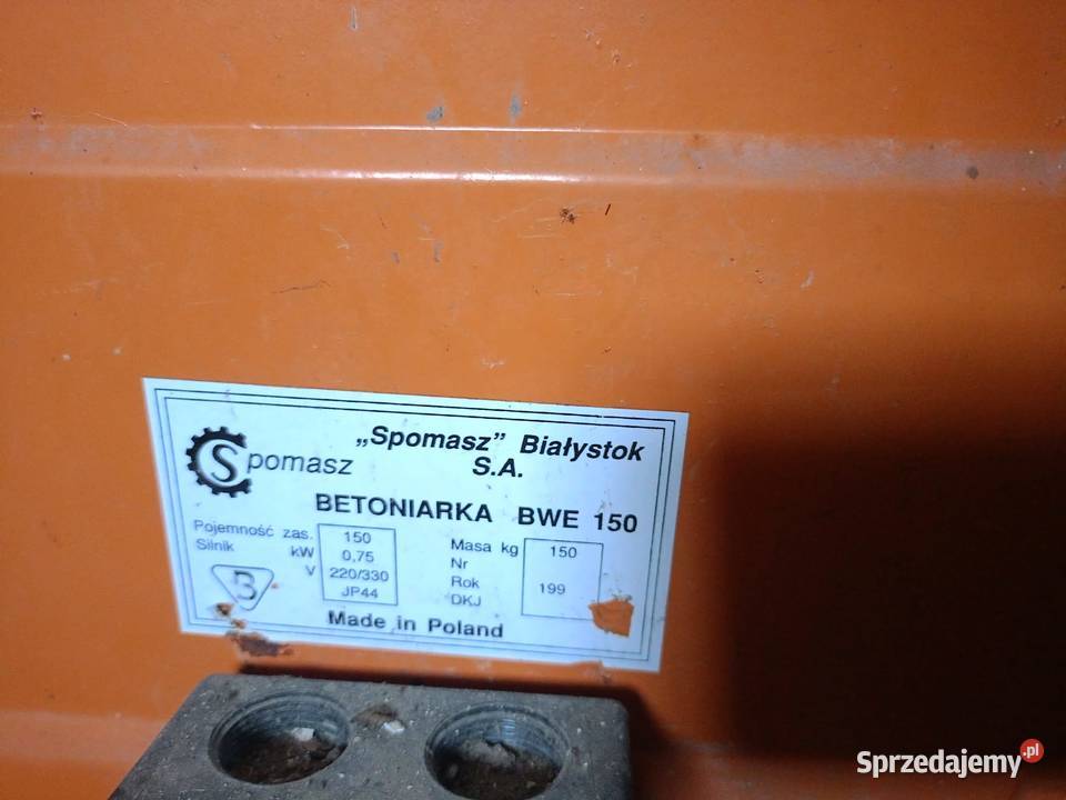 Betoniarka BWE 150 Spomasz Białystok SA